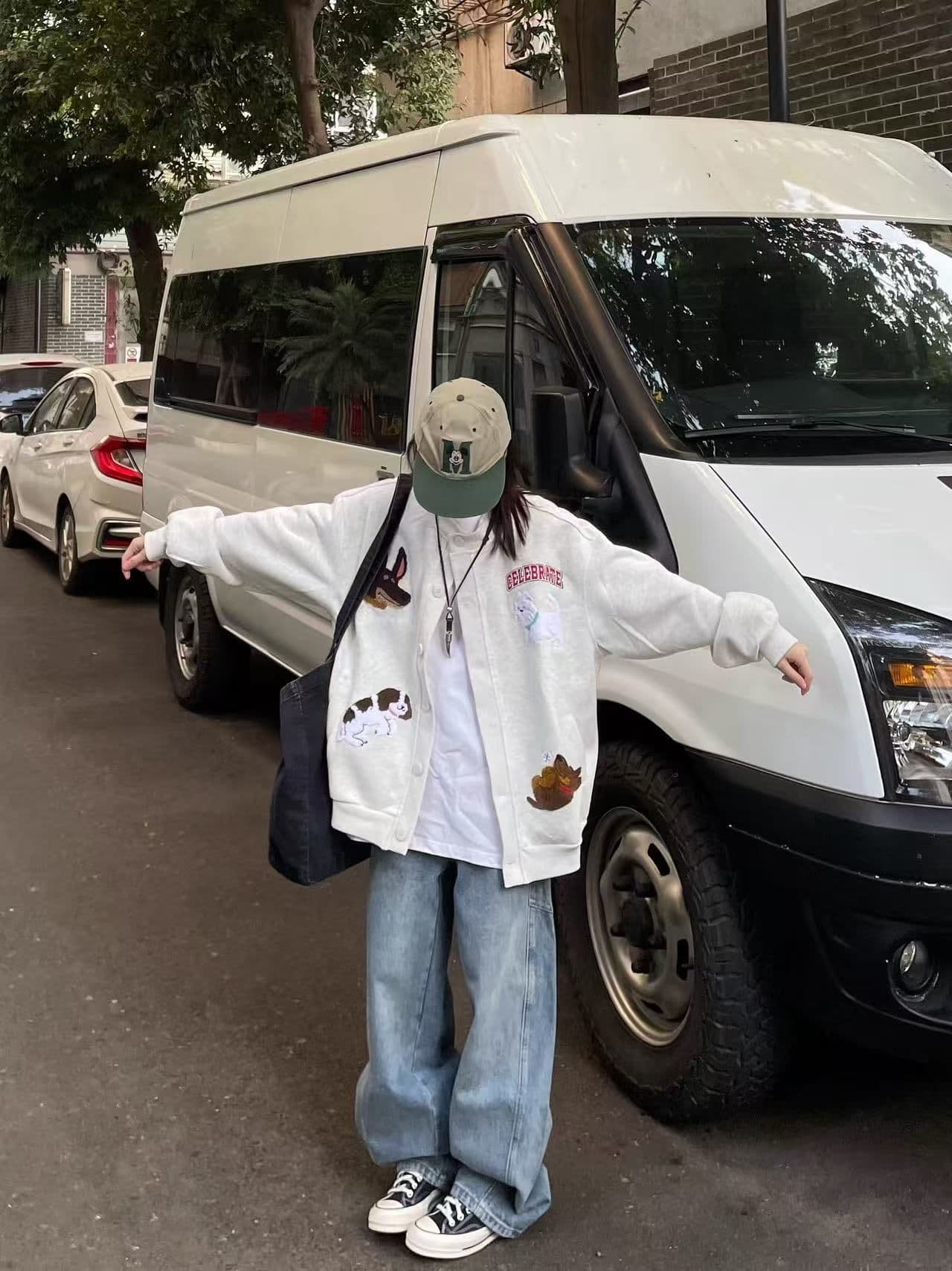 수건 자수 2026 새로운 가을 겨울철 oversize 후드티 여성 ins 한국 스타일 루즈핏 bf 작은 대중 운동 재킷 상세 이미지 4