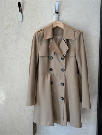 카키 색 바람막이 여성 코트 봄 가을 작은 키 허리 수축 폴로 칼라 블레이저 한국 스타일 캐주얼 품격 코트 상세 이미지 9