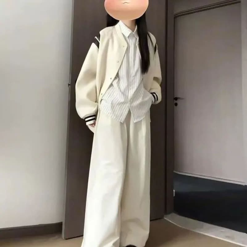 아메리칸 털이 있고 두꺼운 야구 유니폼 여성 재킷 재킷 가을 겨울 2026 새로운 폭발 고급 센스 캐주얼 맨위 이미지 5