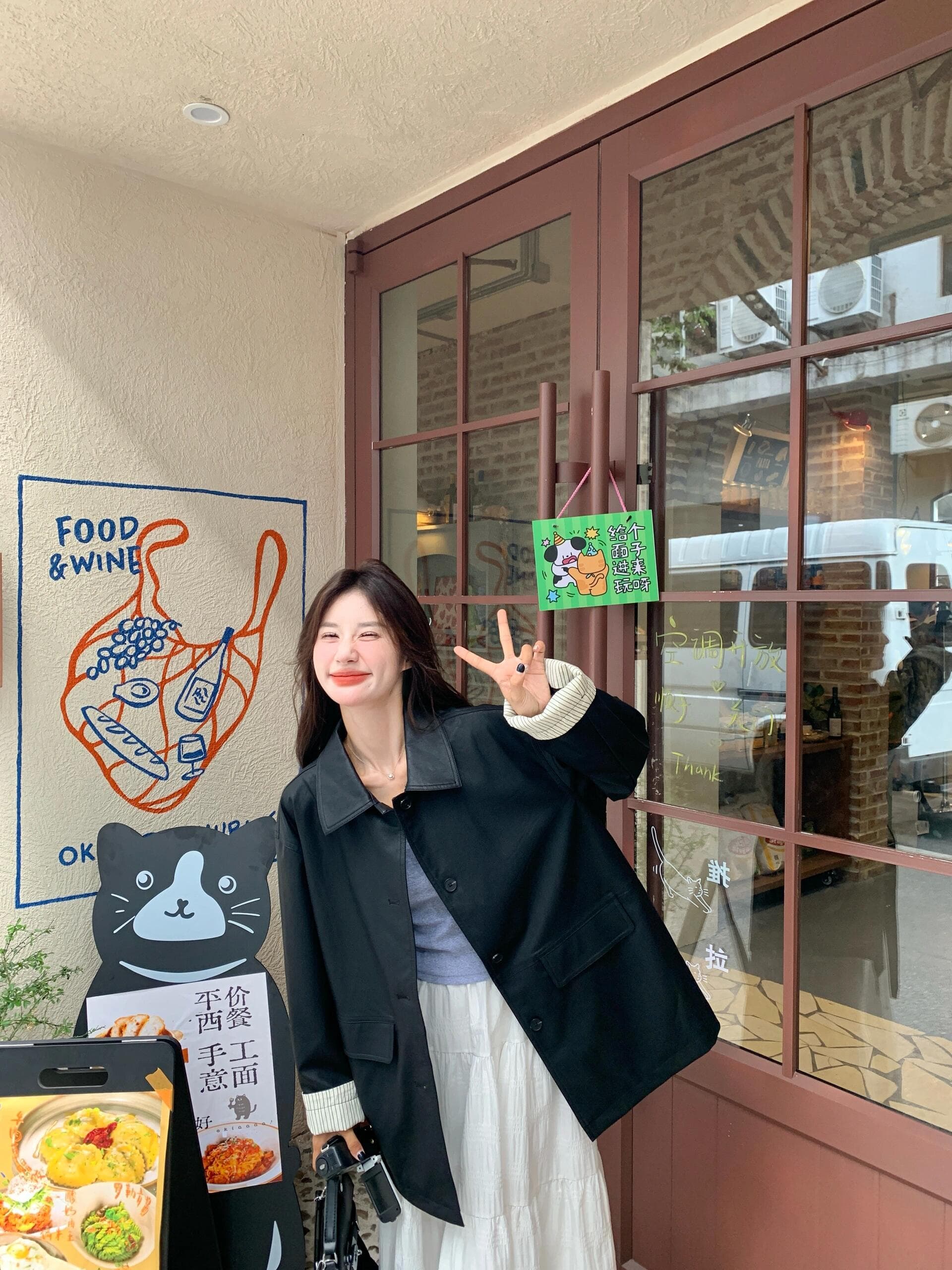 2026 섹션 달콤한 차가운 재킷 여자 올해 봄 인기 새로운 영국식 바람 레트로 외국 가스 검정색 재킷 바람막이 상세 이미지 12