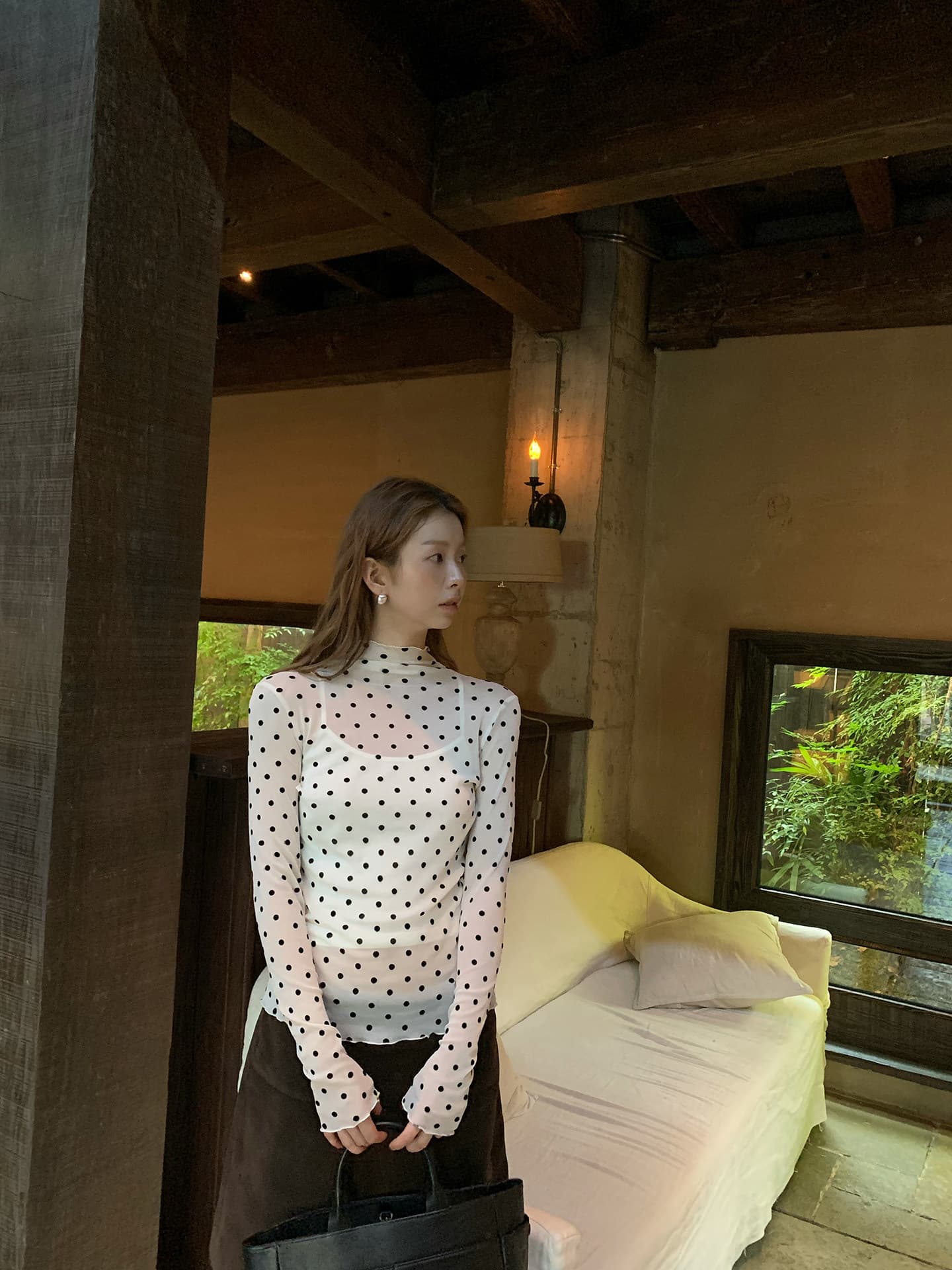 레드 맨 파빌리온 니트 오픈 가디건 여성 가을 착용 가져 가라. 새로운 반팔 맨위 몸매 가꾸기 한 부서 슬림해 보이는 스웨터 코트 세트 이미지 3