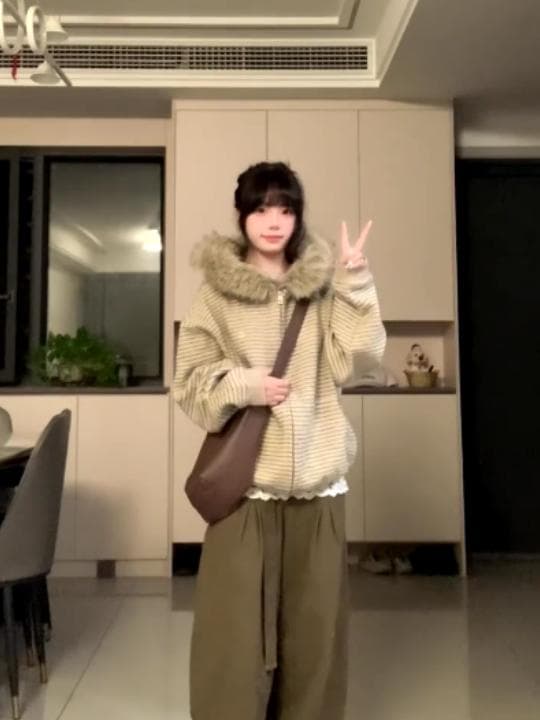 정가 이후 패키지 기사 탈착식 모피 칼라 자수 토끼털 플러시 복합 우유 실크 특별 빅 사이즈 300 근 상세 이미지 10
