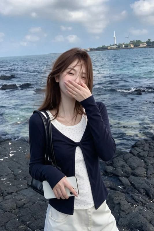 와 사고 방식 한 부서 꽃무늬 페이크 레이어드 긍정적 인 어깨 긴팔 티셔츠 여성 조기 가을 몸매 가꾸기 기본 셔츠 맨위 이미지 7
