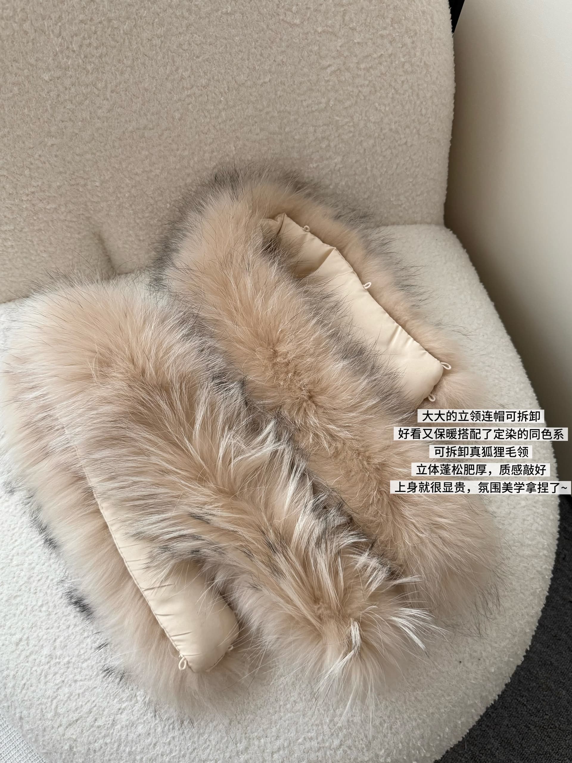 한 부서 큰 모피 칼라 후드 섹션 면 의류 여성 루즈핏 다용도 두꺼운 방한 디스플레이 높음 겨울 출퇴근 보온 맨위 상세 이미지 23