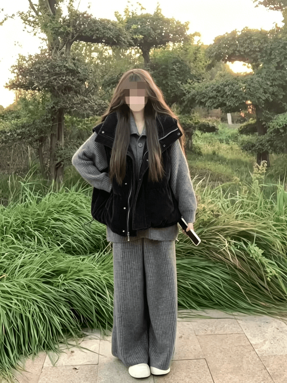 두꺼운 코듀로이 스탠드 칼라 다운 조끼 여자 2026 겨울 새로운 한국 스타일 작은 키 쇼트 스타일 두꺼운 보온 어깨 이미지 3