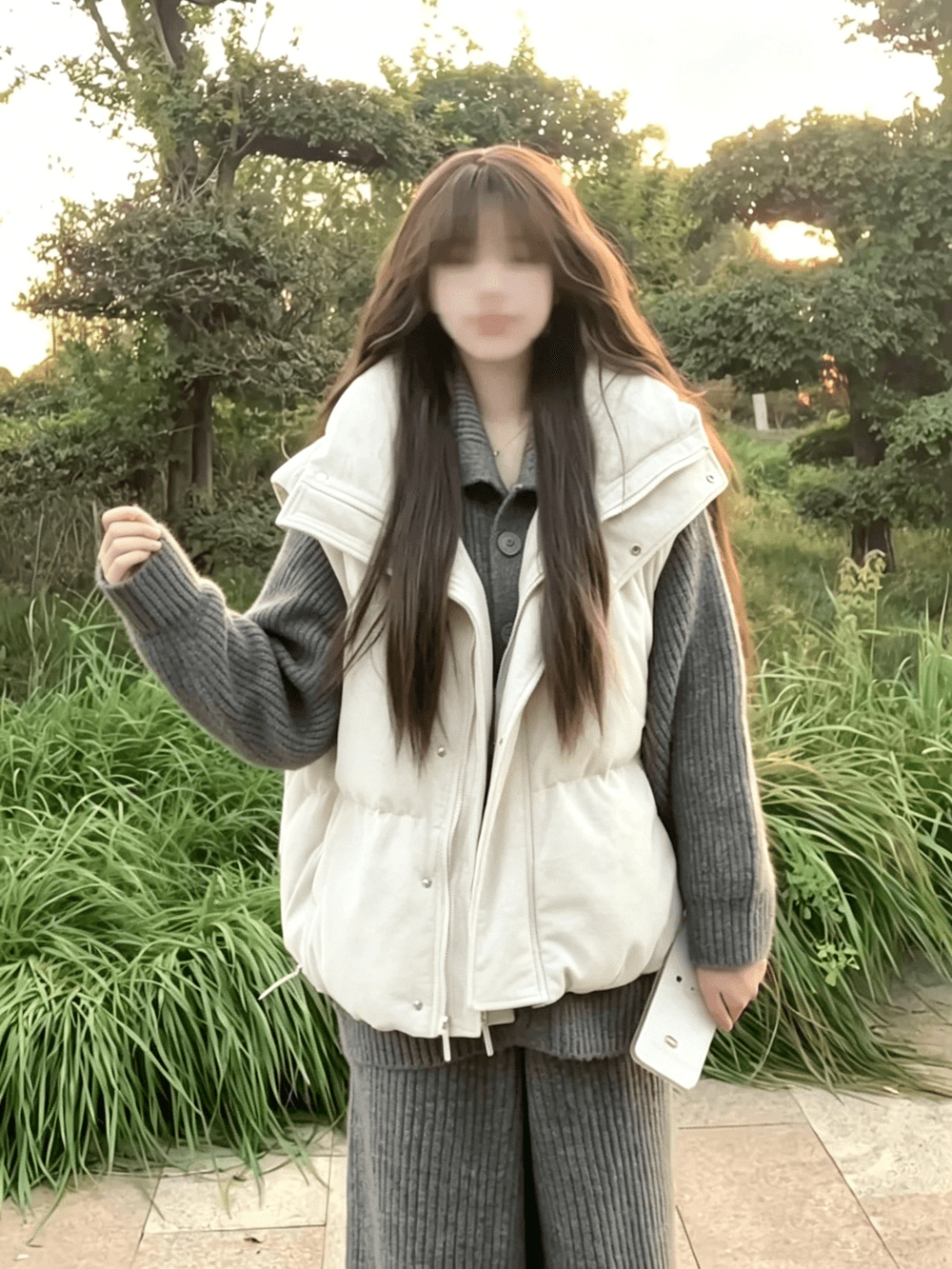 두꺼운 코듀로이 스탠드 칼라 다운 조끼 여자 2026 겨울 새로운 한국 스타일 작은 키 쇼트 스타일 두꺼운 보온 어깨 상세 이미지 3
