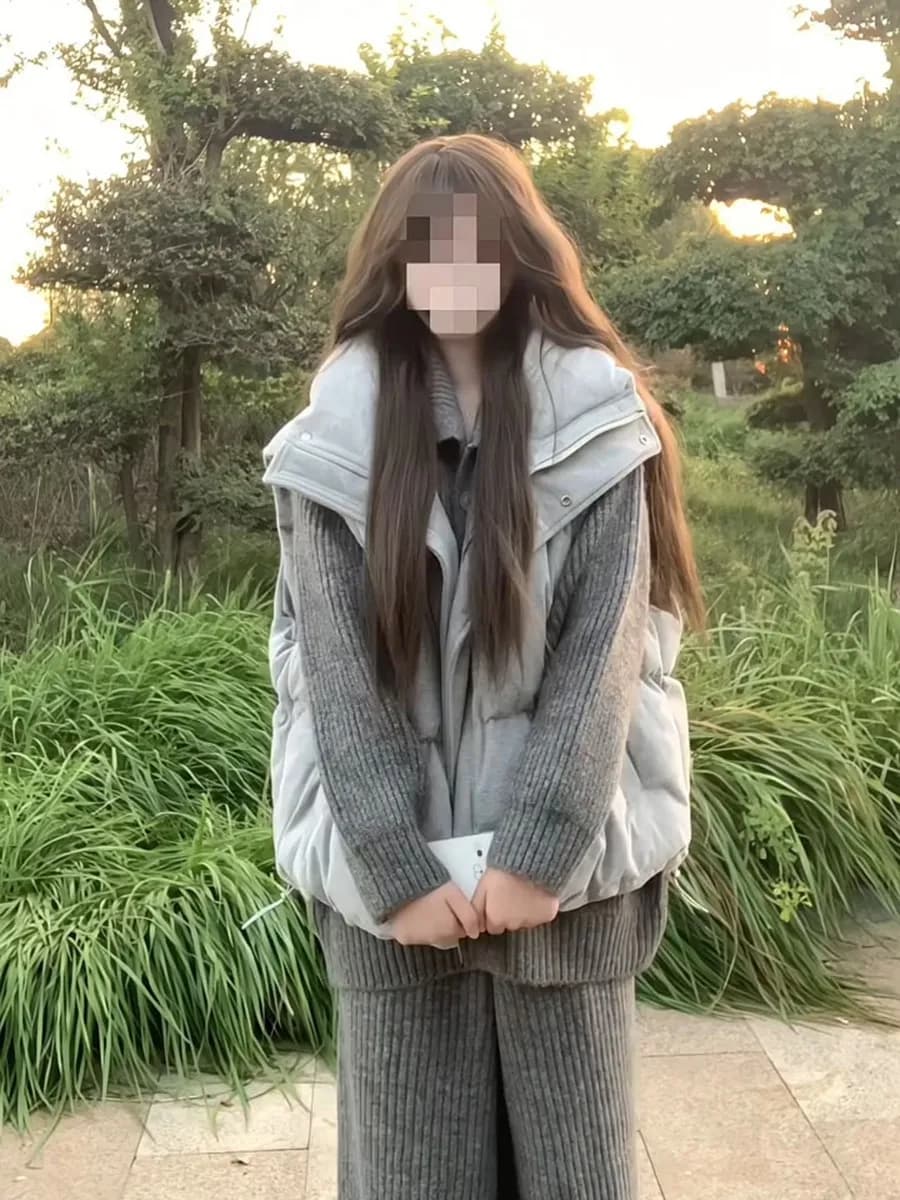 두꺼운 코듀로이 스탠드 칼라 다운 조끼 여자 2026 겨울 새로운 한국 스타일 작은 키 쇼트 스타일 두꺼운 보온 어깨 상세 이미지 13