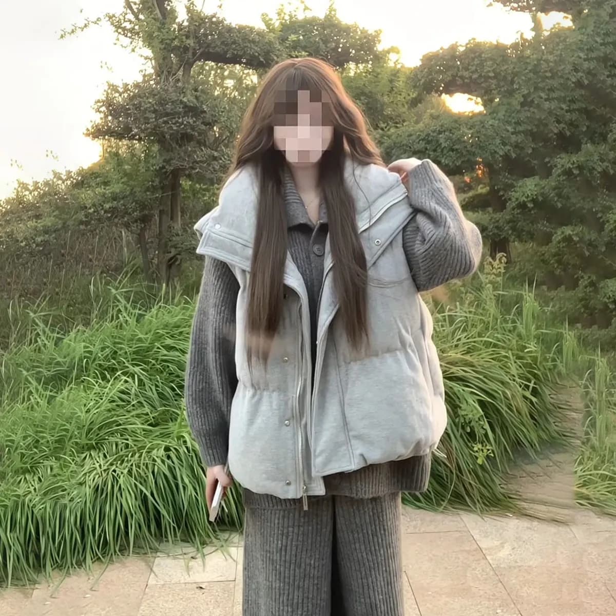 두꺼운 코듀로이 스탠드 칼라 다운 조끼 여자 2026 겨울 새로운 한국 스타일 작은 키 쇼트 스타일 두꺼운 보온 어깨 상세 이미지 17