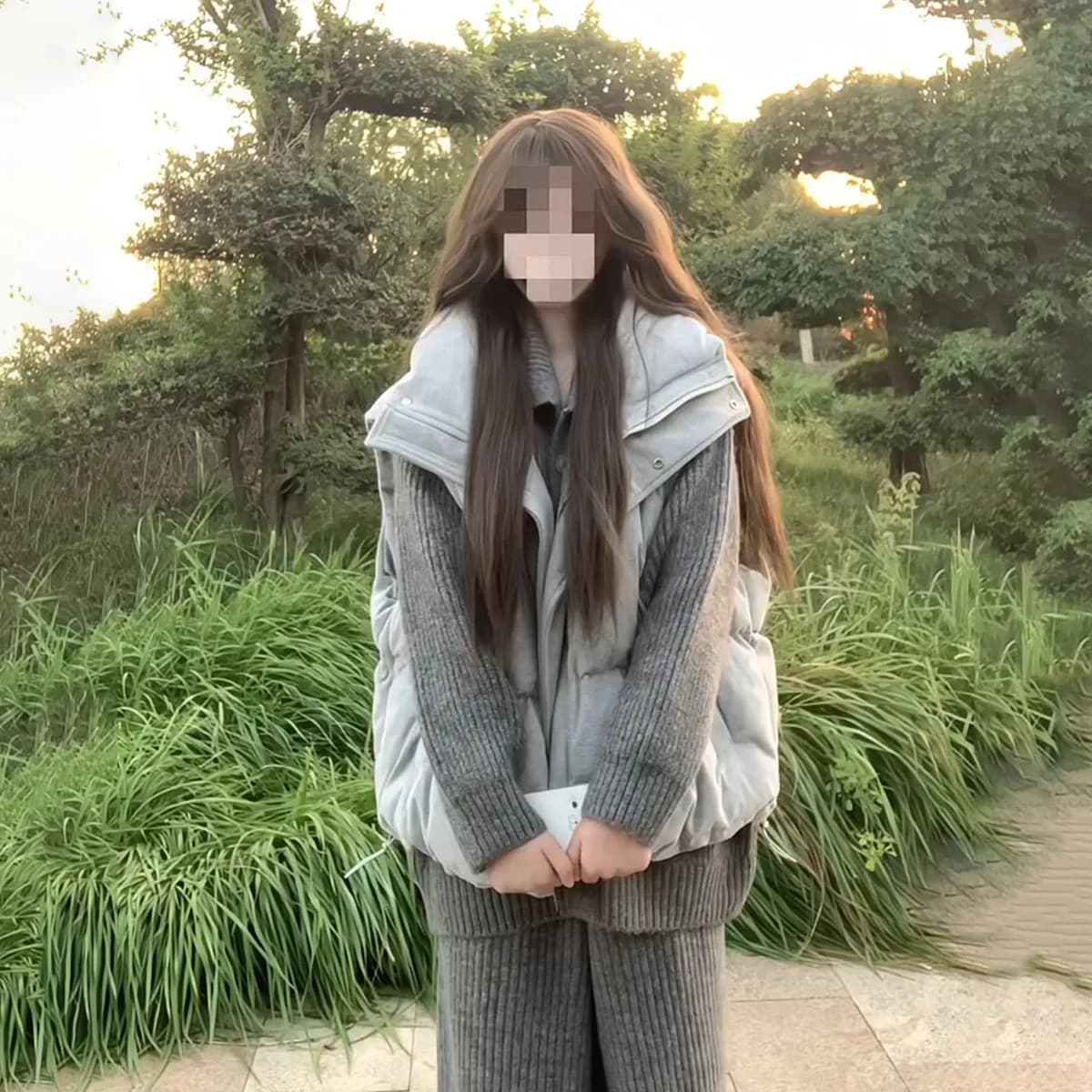 두꺼운 코듀로이 스탠드 칼라 다운 조끼 여자 2026 겨울 새로운 한국 스타일 작은 키 쇼트 스타일 두꺼운 보온 어깨 상세 이미지 18