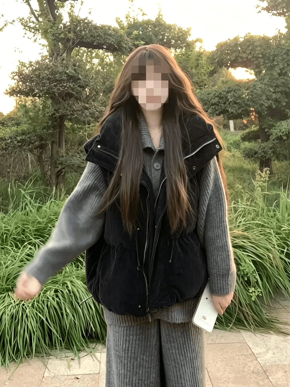 두꺼운 코듀로이 스탠드 칼라 다운 조끼 여자 2026 겨울 새로운 한국 스타일 작은 키 쇼트 스타일 두꺼운 보온 어깨 상세 이미지 28
