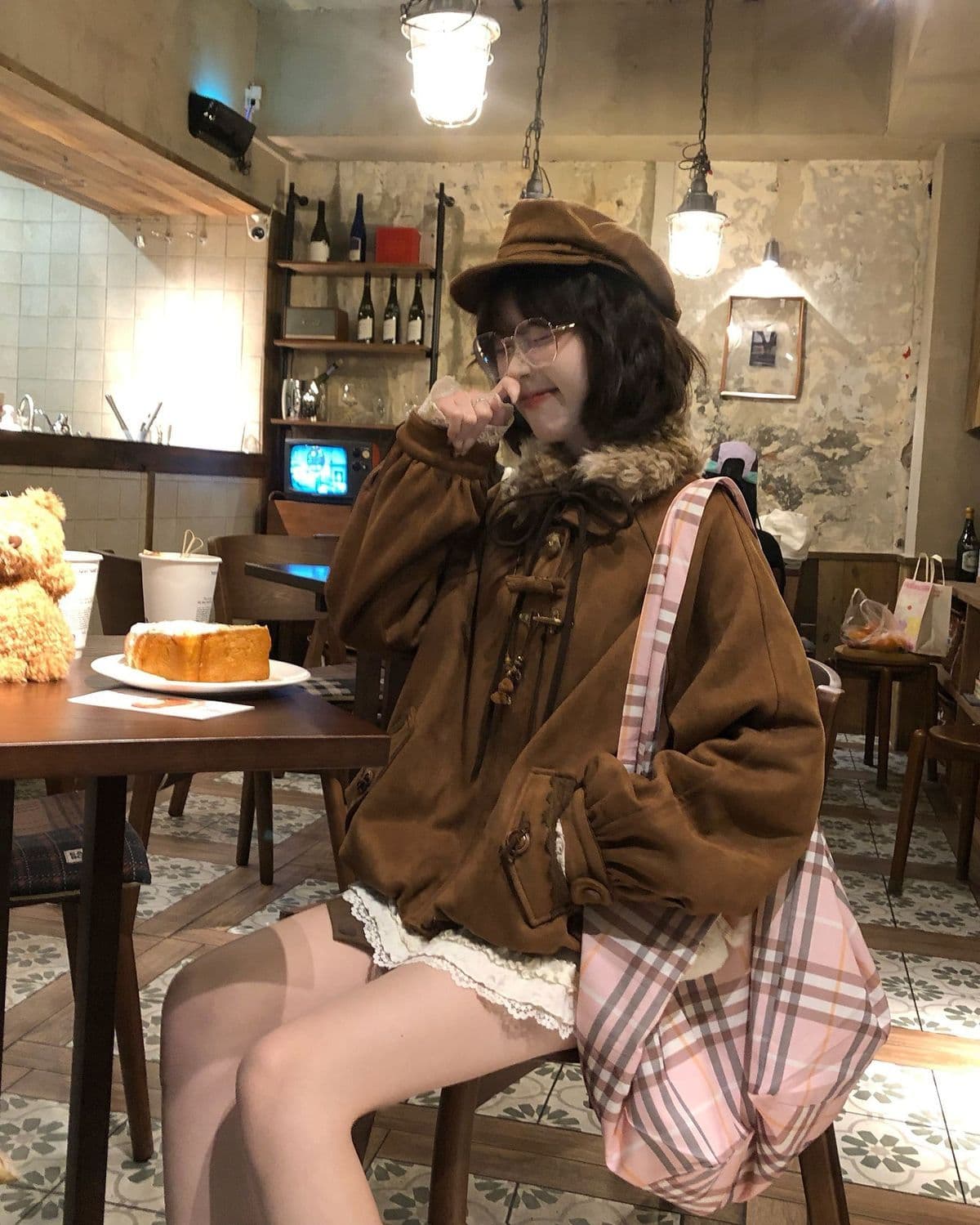 나비 매듭 모피 칼라 2026 겨울 새로운 아래 면화 의류 여성 솜을 넣은 보온 레트로 학원 스타일 루즈핏 꽃밭 재킷 상세 이미지 9