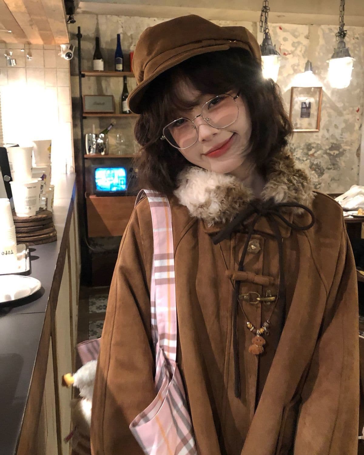 나비 매듭 모피 칼라 2026 겨울 새로운 아래 면화 의류 여성 솜을 넣은 보온 레트로 학원 스타일 루즈핏 꽃밭 재킷 상세 이미지 15