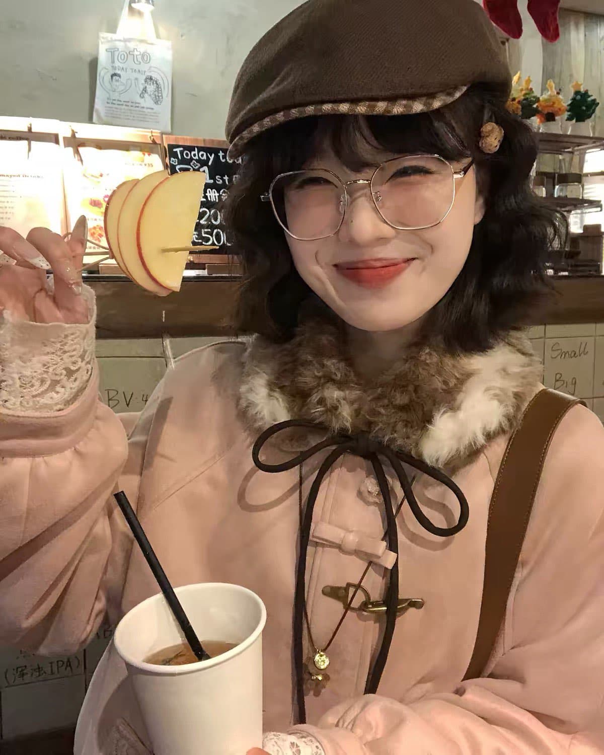 나비 매듭 모피 칼라 2026 겨울 새로운 아래 면화 의류 여성 솜을 넣은 보온 레트로 학원 스타일 루즈핏 꽃밭 재킷 상세 이미지 30