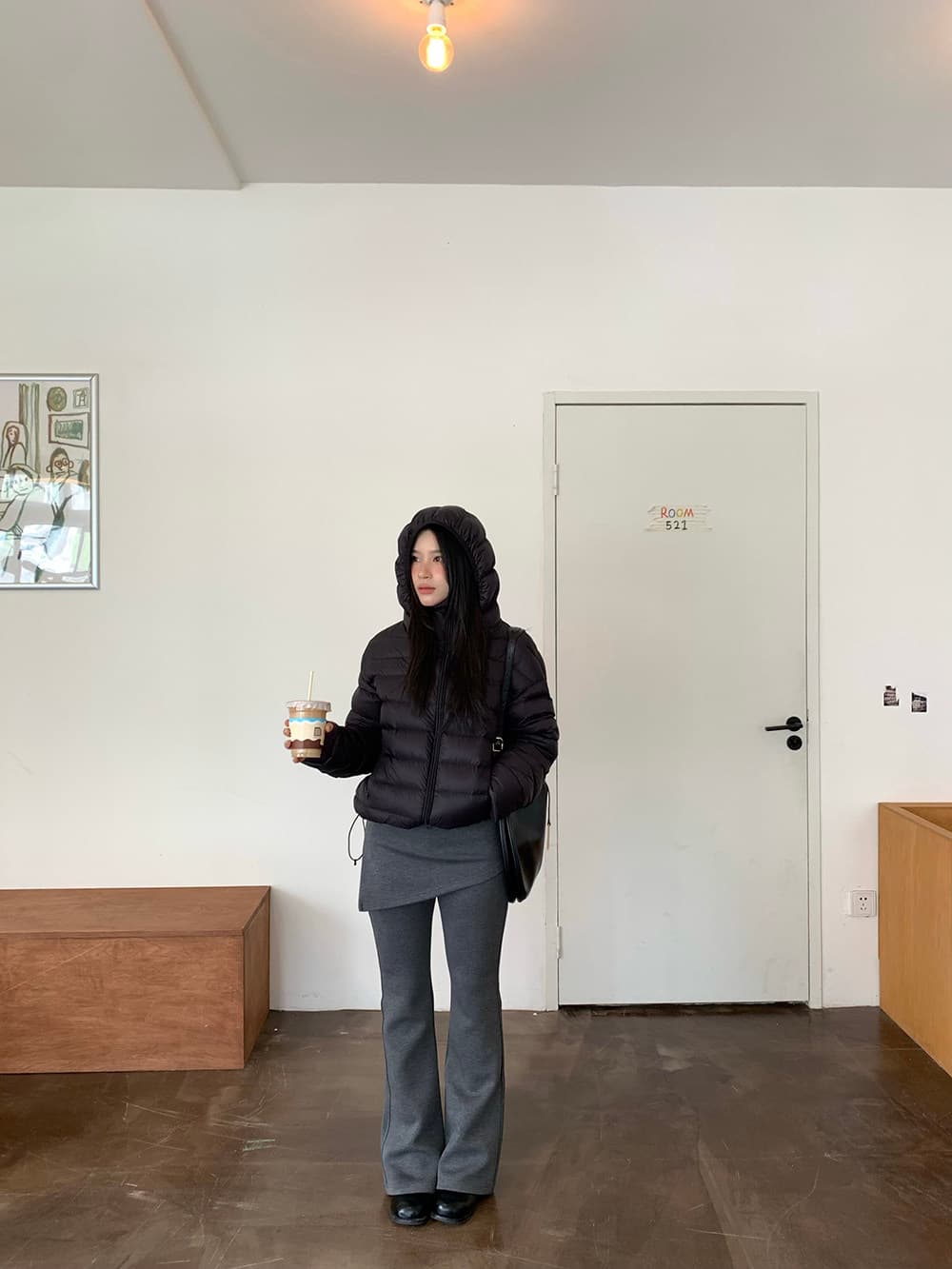 2026 새로운 슈퍼 잘 생긴 얇고 가벼운 갈비 살 아래 면화 의류 여성 후드 쇼트 스타일 보온 거북이 겨울 여성 코트 상세 이미지 68