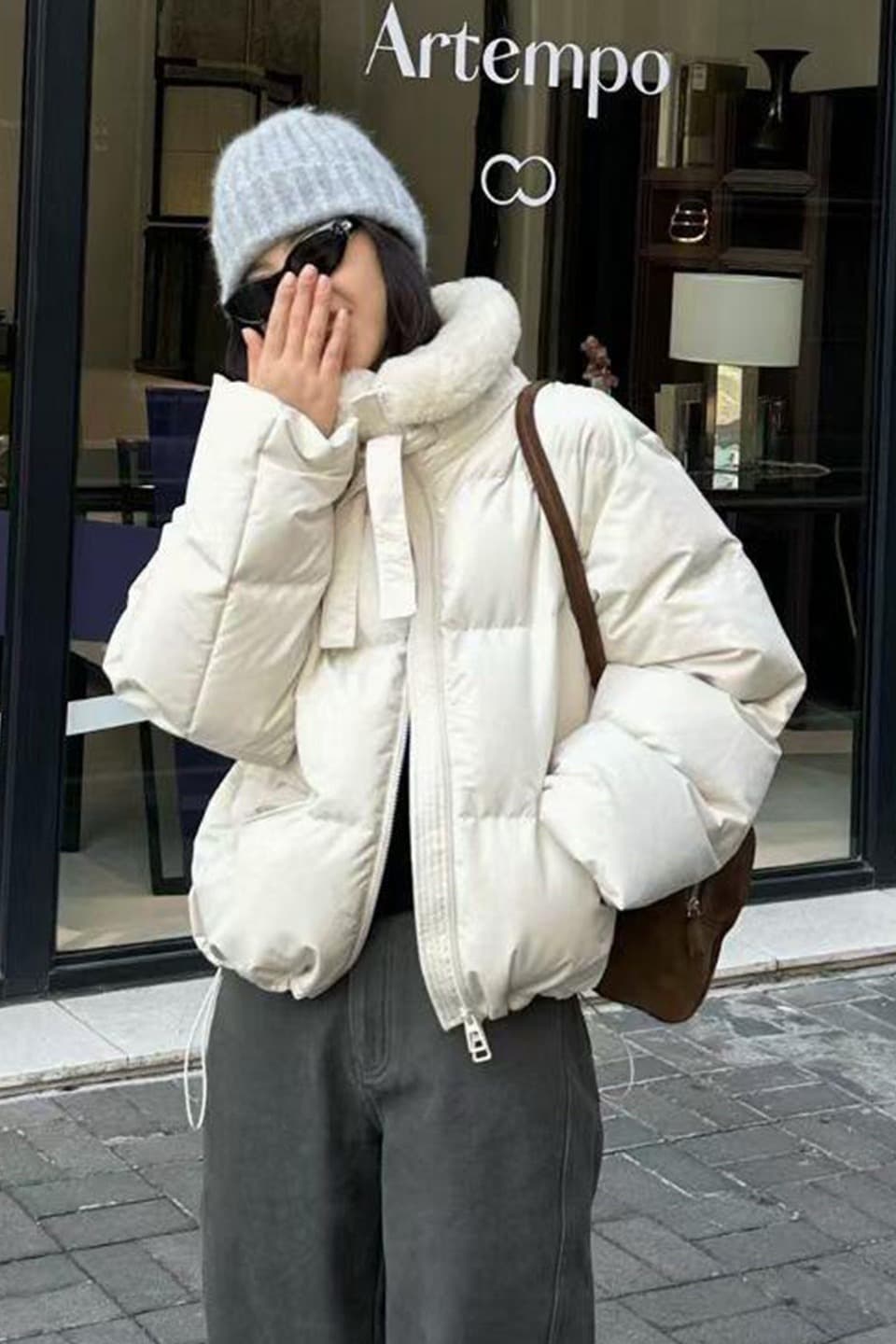 대외 무역 양털 스탠드 칼라 면 의류 오토바이 서비스 학생 패딩 재킷 배색 후드 아래 면화 의류 커플 재킷 이미지 5