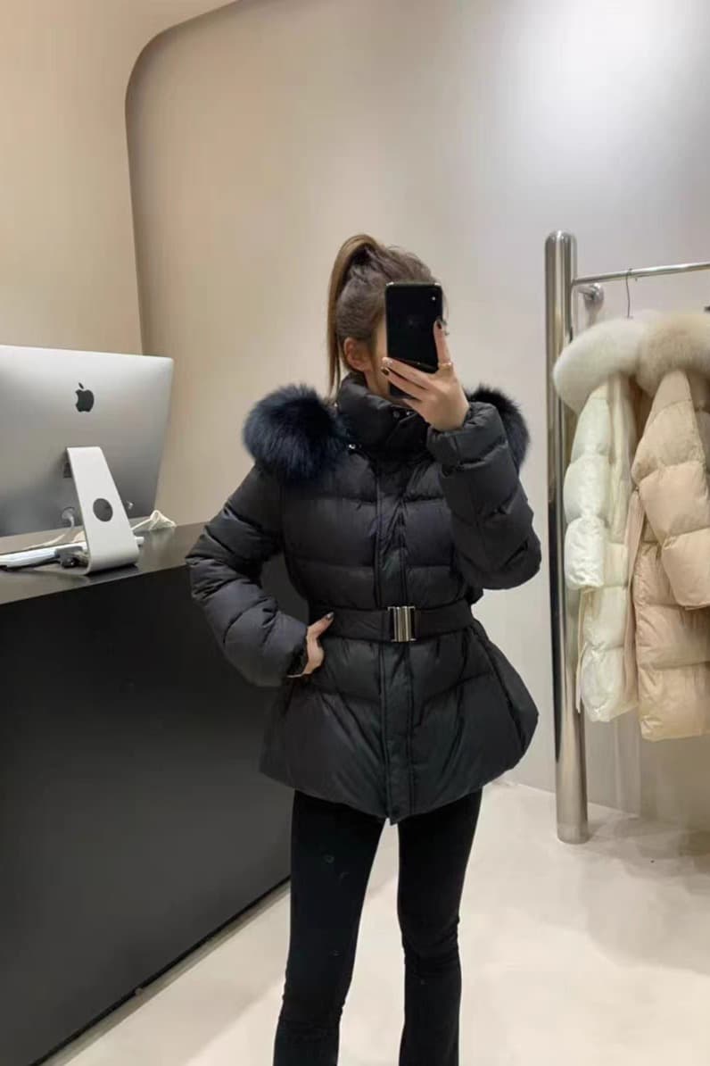 한 부서 부드러운 바람 모피 칼라 허리 수축 패딩 재킷 다운 코트 겨울 재킷 두꺼움 목화 진딧물 새로운 한국 스타일 면 의류 여성 이미지 6