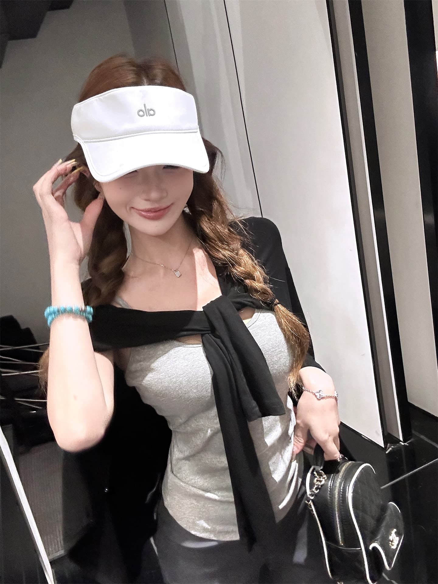 실사 정가 spa 얼음 가죽 3종 세트 여름 높음 폭탄 운동 캐주얼 슬림해 보이는 산소 요가 세트 상세 이미지 4
