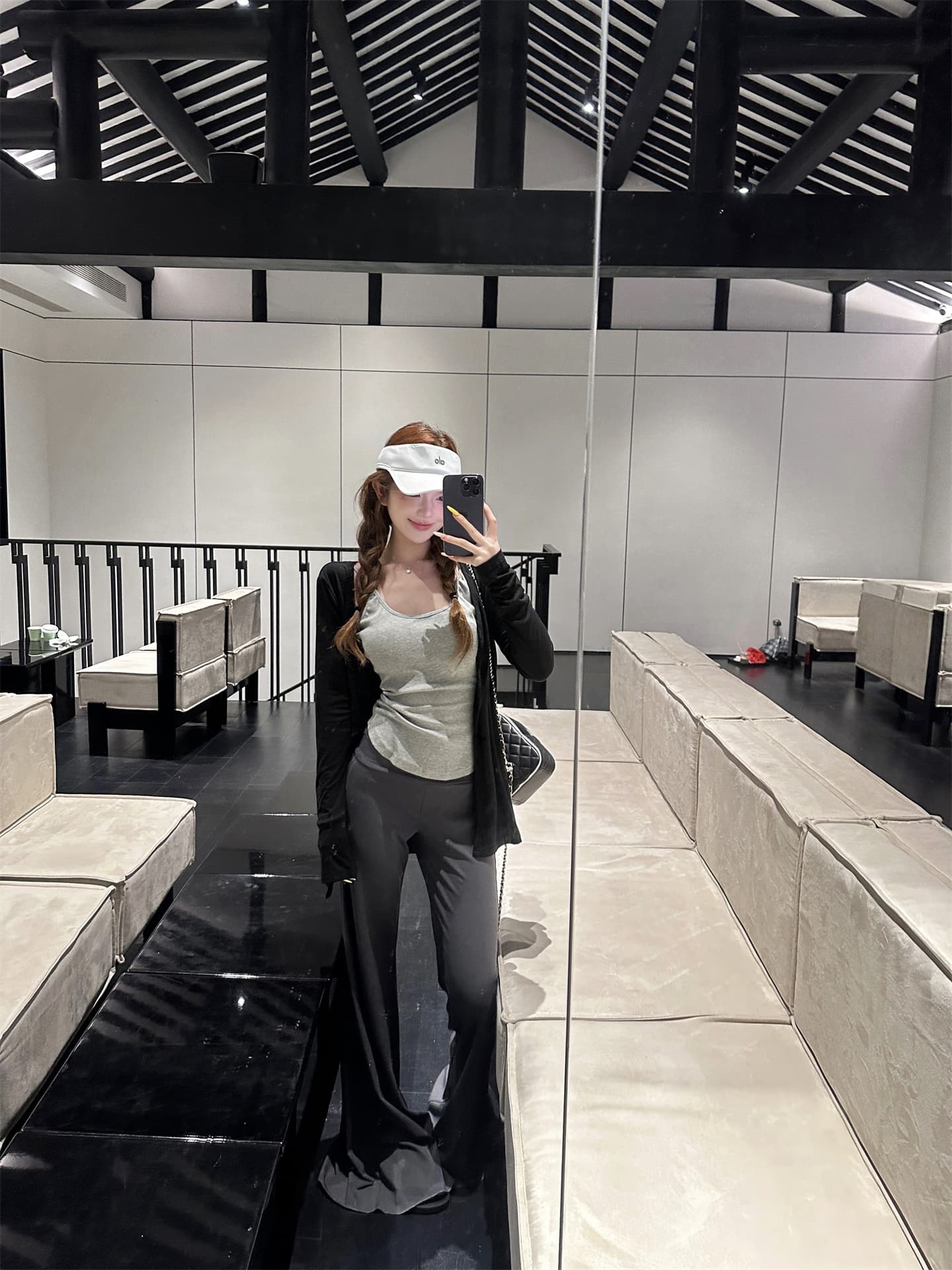실사 정가 spa 얼음 가죽 3종 세트 여름 높음 폭탄 운동 캐주얼 슬림해 보이는 산소 요가 세트 상세 이미지 12