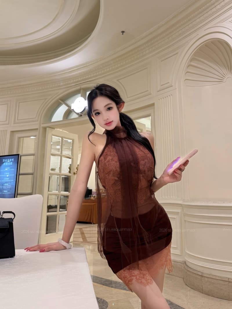 실사 정가 아침 안개 화이트 장미 망사 철자 레이스 맨위 타이트 스커트 투피스 세트 상세 이미지 1