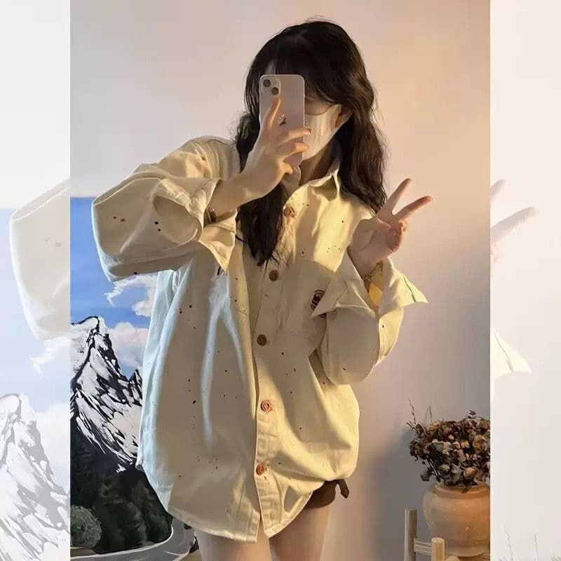 레트로 항구 바람 데님 재킷 여성 코트 봄 가을 2026 새로운 디자인 센스 작은 대중 루즈핏 bf 느긋한 바람 맨위 상세 이미지 3