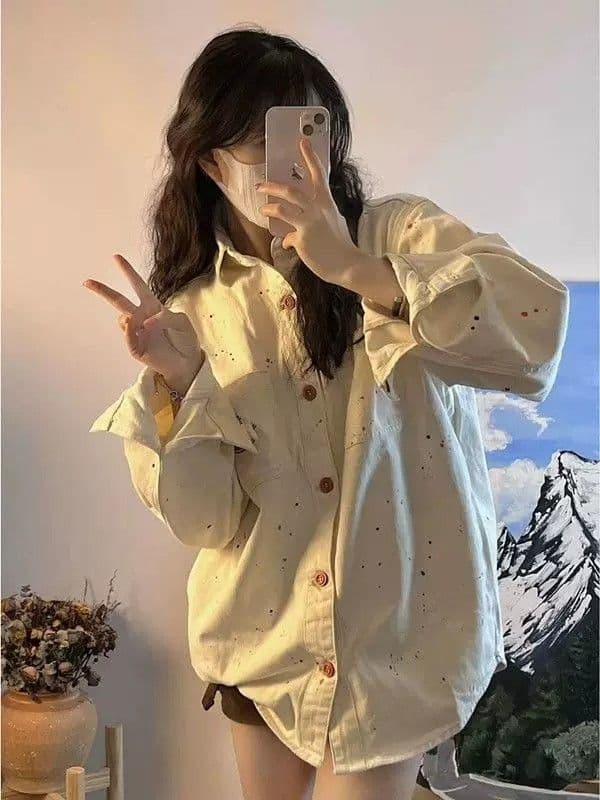 레트로 항구 바람 데님 재킷 여성 코트 봄 가을 2026 새로운 디자인 센스 작은 대중 루즈핏 bf 느긋한 바람 맨위 상세 이미지 4