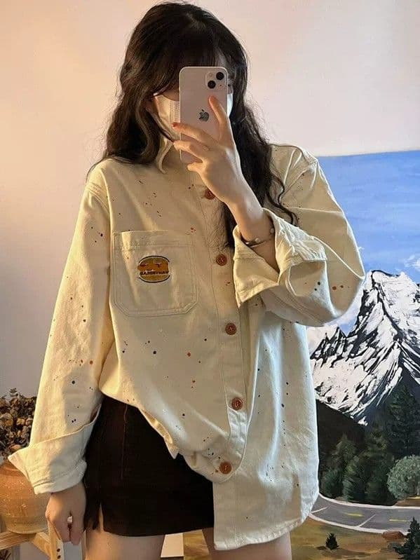 레트로 항구 바람 데님 재킷 여성 코트 봄 가을 2026 새로운 디자인 센스 작은 대중 루즈핏 bf 느긋한 바람 맨위 상세 이미지 5