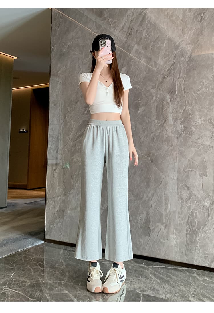 실사 공기 차가운 센스 굴곡 바지 2026 여름 여성 작은 키 스트레이트 좁은 에디션 웨이 바지 슬림해 보이는 다용도 캐주얼 바지 상세 이미지 69
