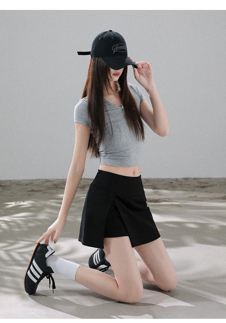 실사 운동 반신 치마바지 2026 여성 여름 새로운 미니 스커트 작은 키 한 마디 핫걸 타이트 스커트 테니스 치마바지 상세 이미지 70