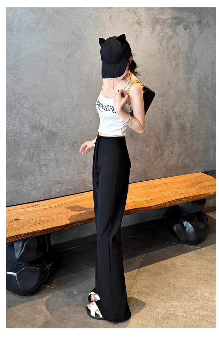 실사 좁은 에디션 와이드 레깅스 바지 아모이 얇은 스타일 2026 슬림해 보이는 도루 센스 캐주얼 스트레이트 가면 요가 운동 웨이 바지 상세 이미지 41