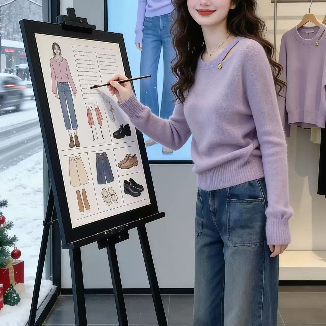 2026 가을 새로운 한국 스타일 캐주얼 다용도 풀오버 니트 긴 소매 스웨터 슈퍼 잘 생긴 품격 슬림해 보이는 맨위 여성 상세 이미지 2