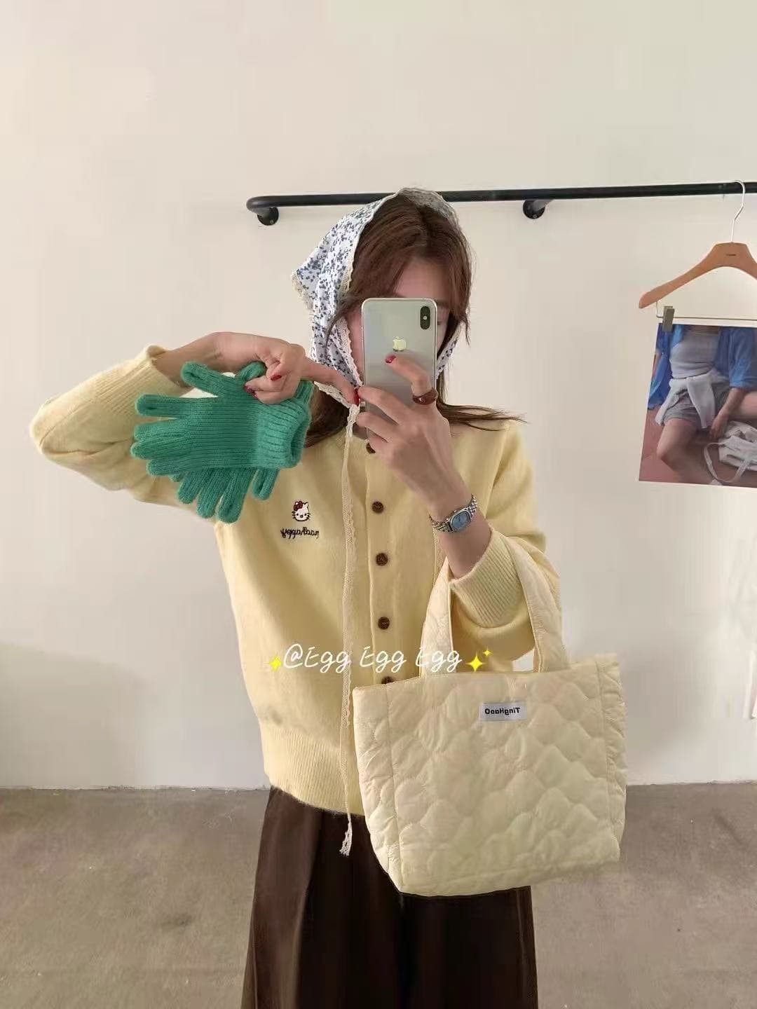 한 부서 egg 만화 키티 자수 부드러운 찹쌀 찹쌀 오픈 가디건 이른 가을 외국 가스 착용 가져 가라. 슬림해 보이는 재킷 맨위 여성 상세 이미지 5