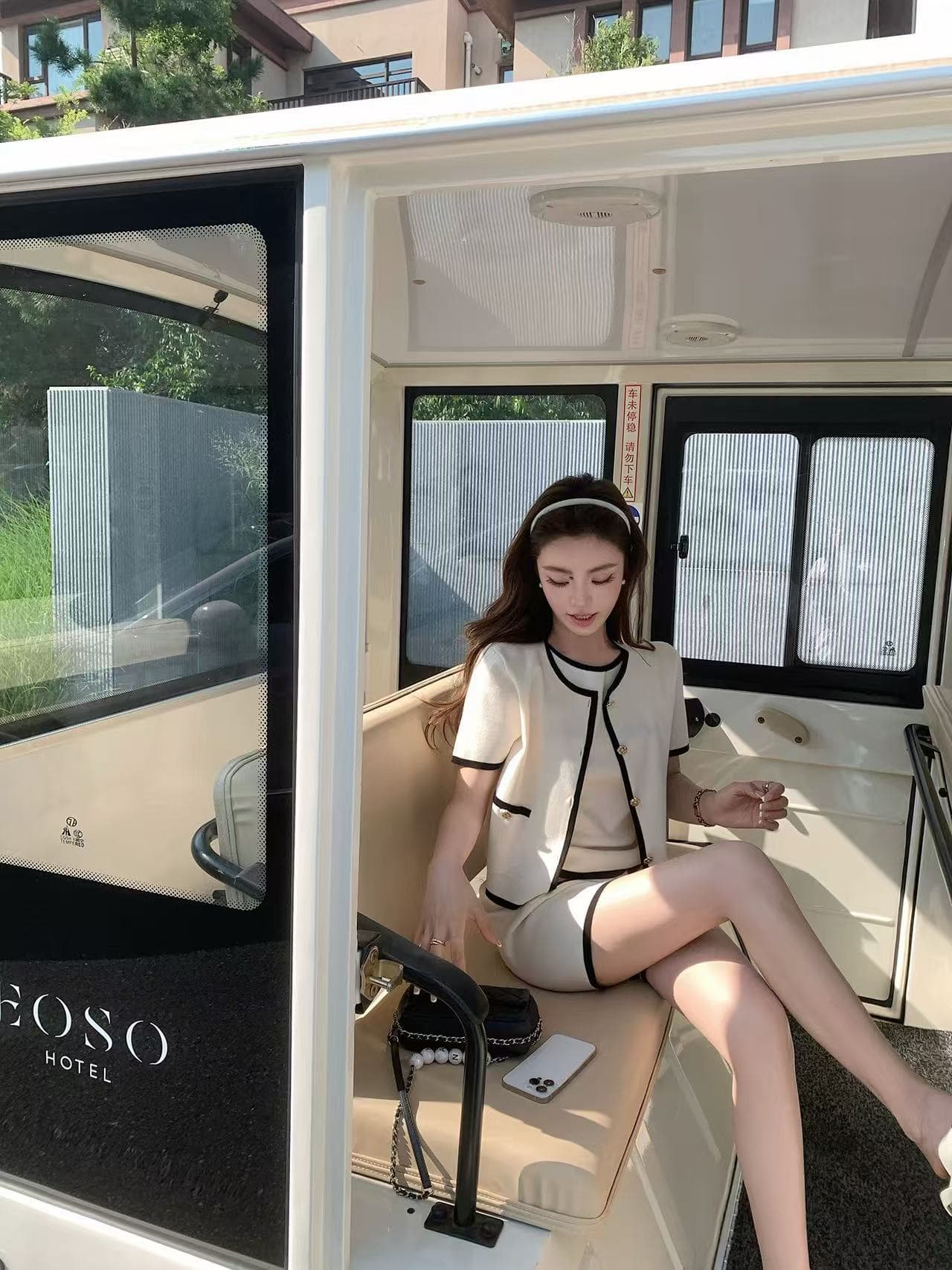 lilylikes 달콤한 향기로운 마음 밸브 수 있습니다. 기계 워시 양모 니트 세트 천 골드 샤오시엔 조끼 반바지 오픈 가디건 이미지 3