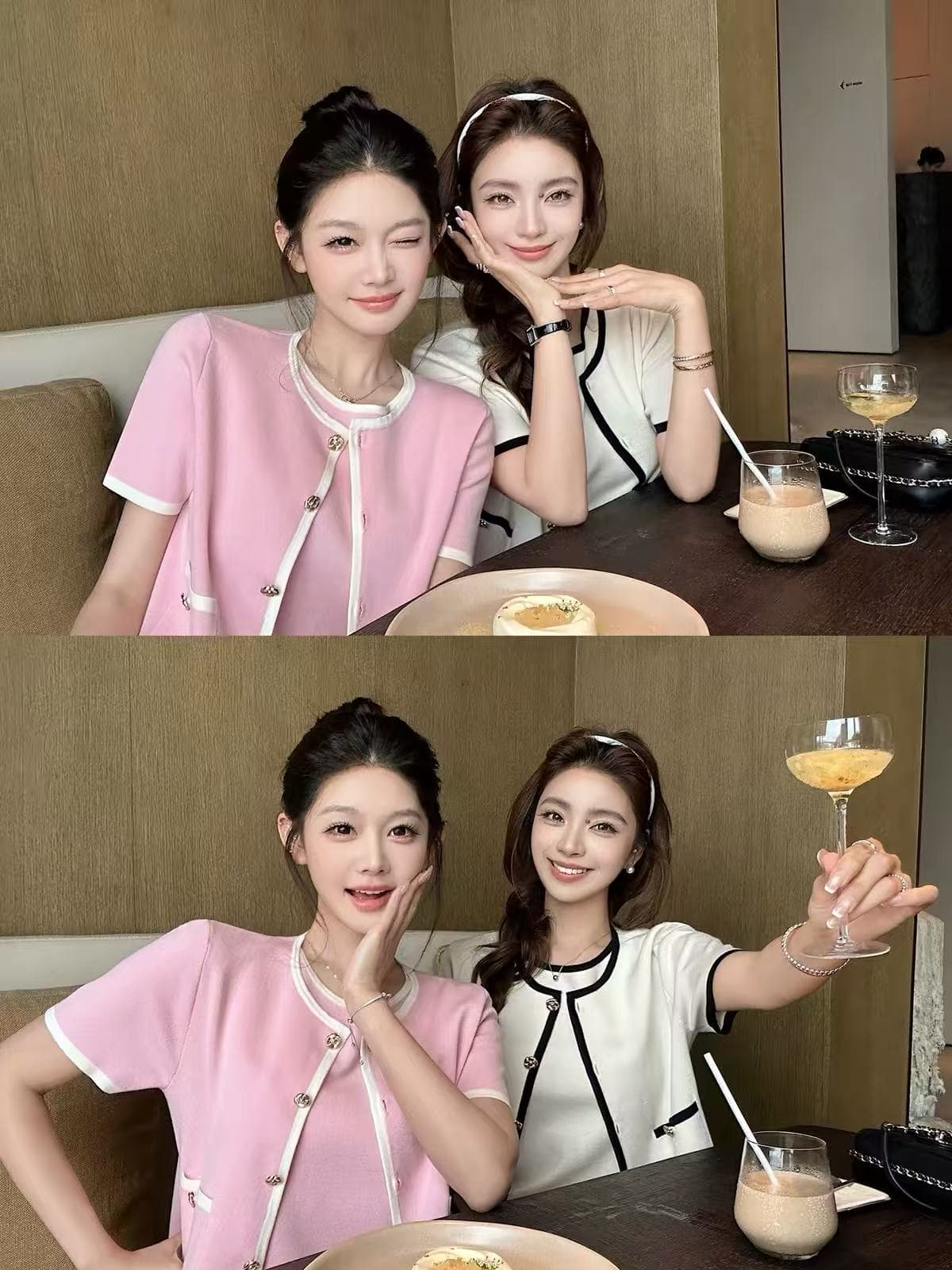 lilylikes 달콤한 향기로운 마음 밸브 수 있습니다. 기계 워시 양모 니트 세트 천 골드 샤오시엔 조끼 반바지 오픈 가디건 이미지 4