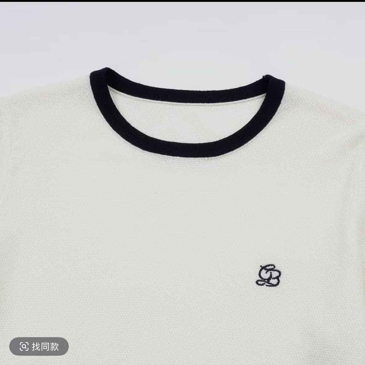 강 대륙 자수 라임 이른 가을 새로운 얇은 양모 작은 파인애플 꽃 짜다 배색 측면 자수 디자인 섹션 모직물 맨위 상세 이미지 4