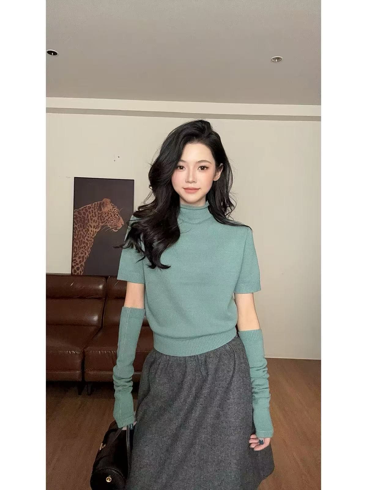 zouyashifa 작은 대중 디자인 센스 품격 캐주얼 고급 센스 모직물 맨위 ysa26820 이미지 2