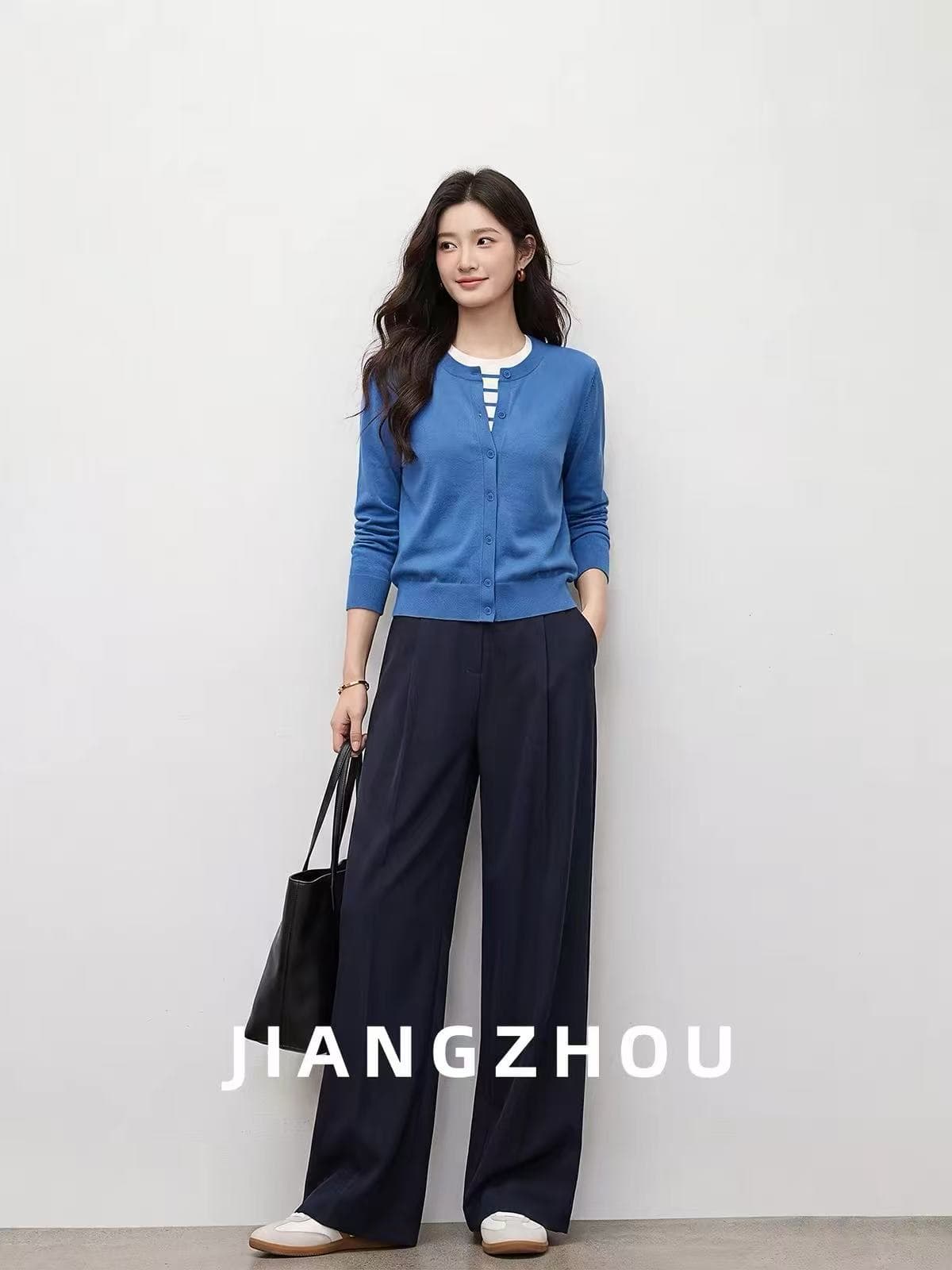 강 대륙 jiangz 가을 새로운 높음 지혜 오래된 돈 바람 스트라이프 니트 오픈 가디건 캐주얼 출퇴근 페이크 레이어드 맨위 상세 이미지 5