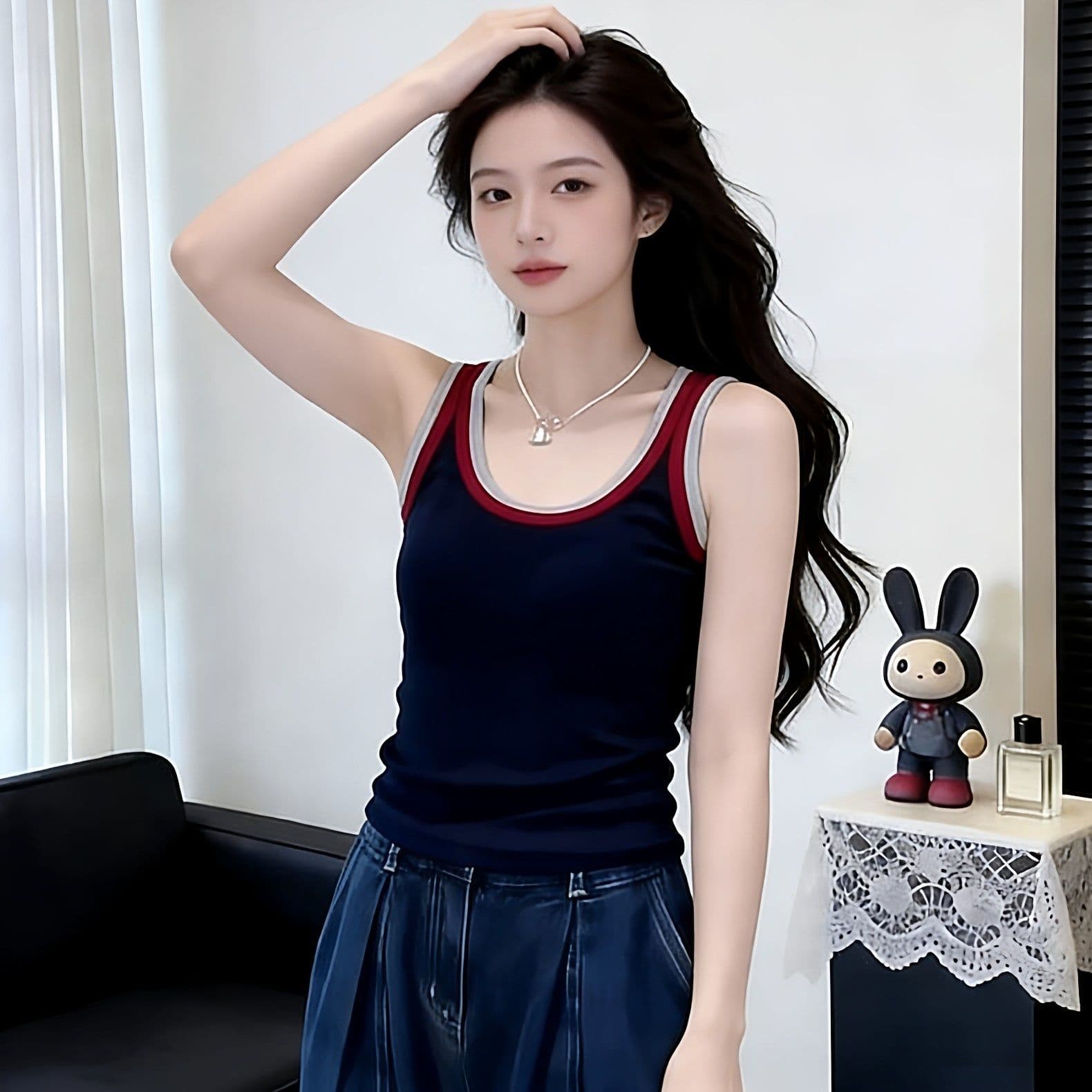 180 그램 92 접착제 8 암모니아 Lun 2026 여름 새로운 한국 스타일 반팔 티셔츠 여성 이미지 3