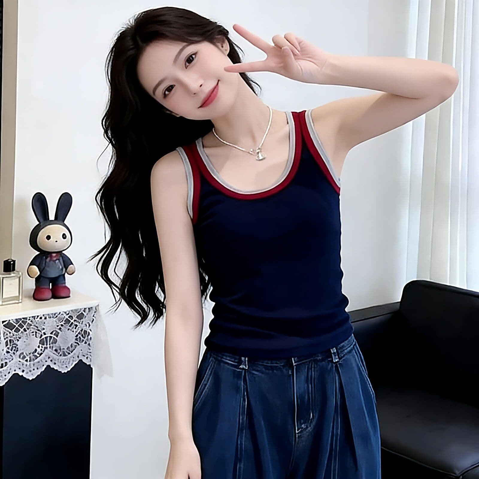 180 그램 92 접착제 8 암모니아 Lun 2026 여름 새로운 한국 스타일 반팔 티셔츠 여성 상세 이미지 2