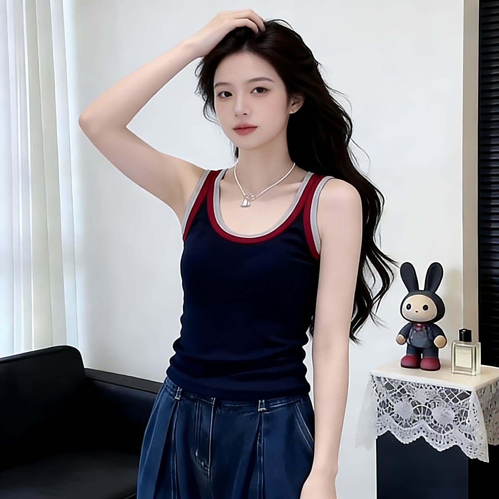 180 그램 92 접착제 8 암모니아 Lun 2026 여름 새로운 한국 스타일 반팔 티셔츠 여성 상세 이미지 4