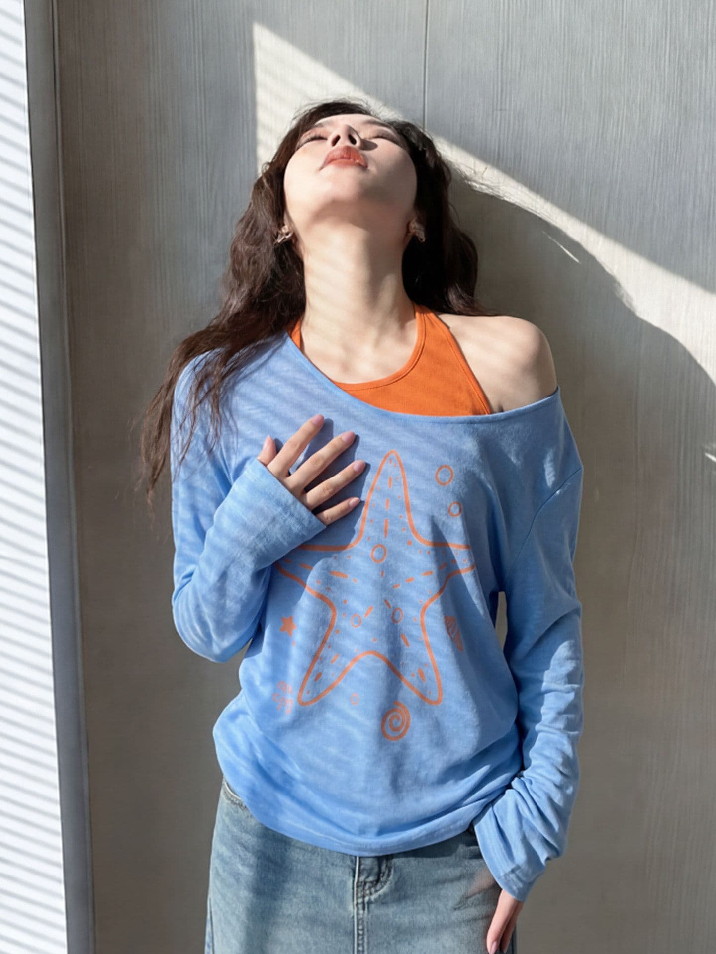 블라우스 170 그램 눈꽃 주간 실크 70 라이 경기 서울 30 폴리 에스터 순면 리브 조끼 비스듬한 어깨 자외선 차단 투피스 슈트 상세 이미지 2