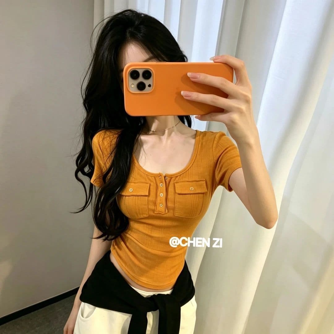 새로운 한국 스타일 몸매 가꾸기 순수한 욕망 u 종류 POLO 칼라 티셔츠 여성