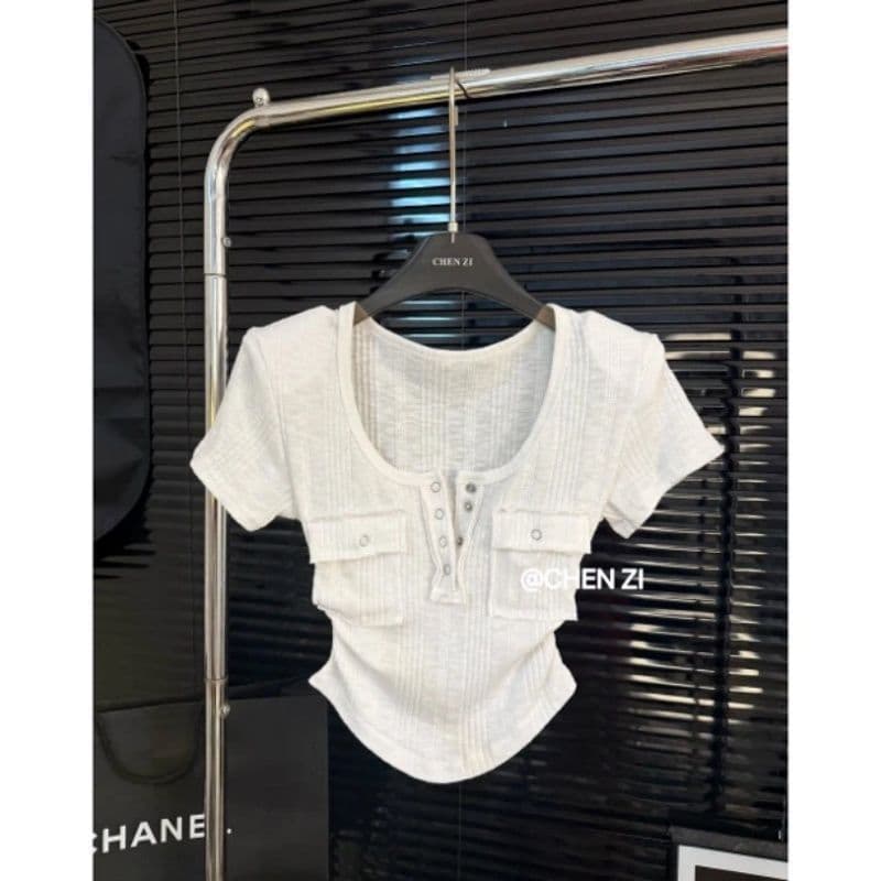 새로운 한국 스타일 몸매 가꾸기 순수한 욕망 u 종류 POLO 칼라 티셔츠 여성 이미지 4