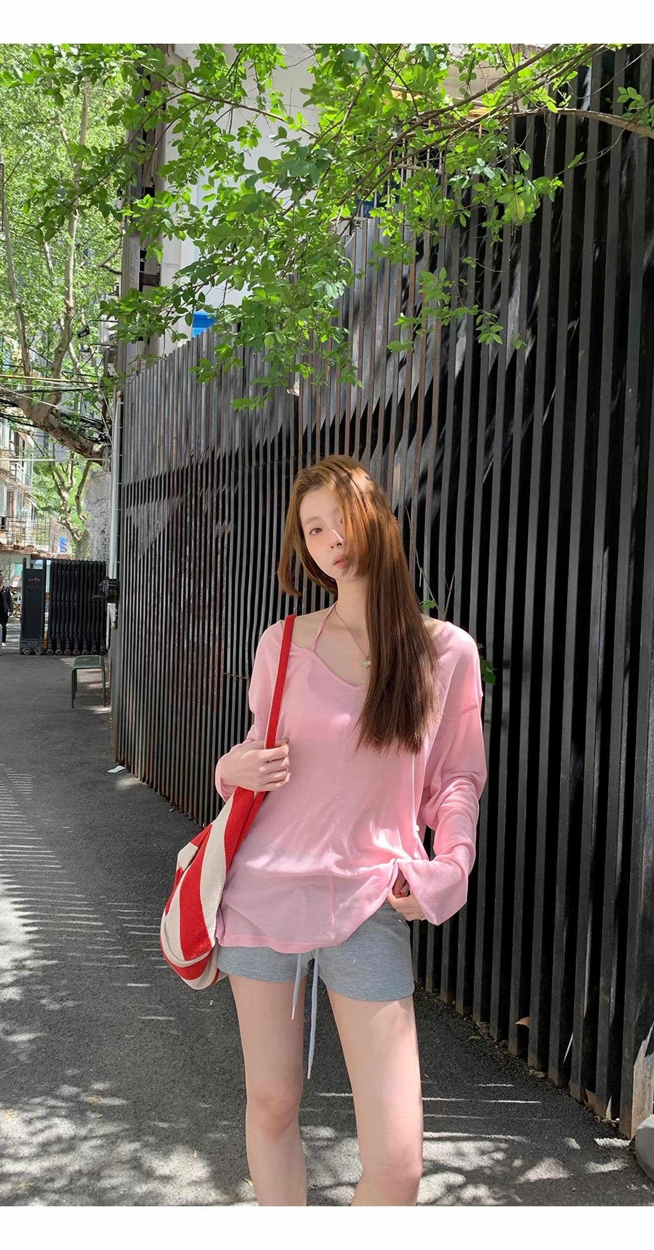 150그램 80 폴리 에스터 20 접착제 자외선 차단 블라우스 여성 새로운 여름 ootd 착용 가져 가라. 긴팔 티셔츠 맨위 투피스 세트 상세 이미지 3
