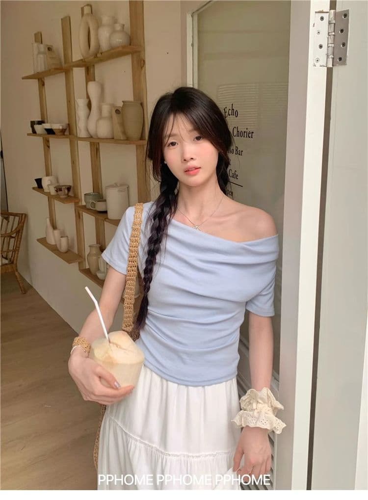 원본 품질 티셔츠 부드러운 맨위 여름 하나 의류 기타 착용 몸매 가꾸기 슬림해 보이는 맨위 상세 이미지 23