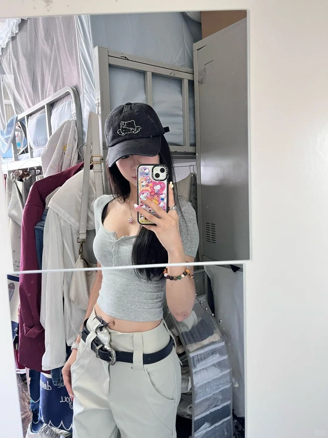 원본 품질 아메리칸 핫걸 반 개방 칼라 반팔 티셔츠 타이트 쇼트 스타일 맨위 상세 이미지 7
