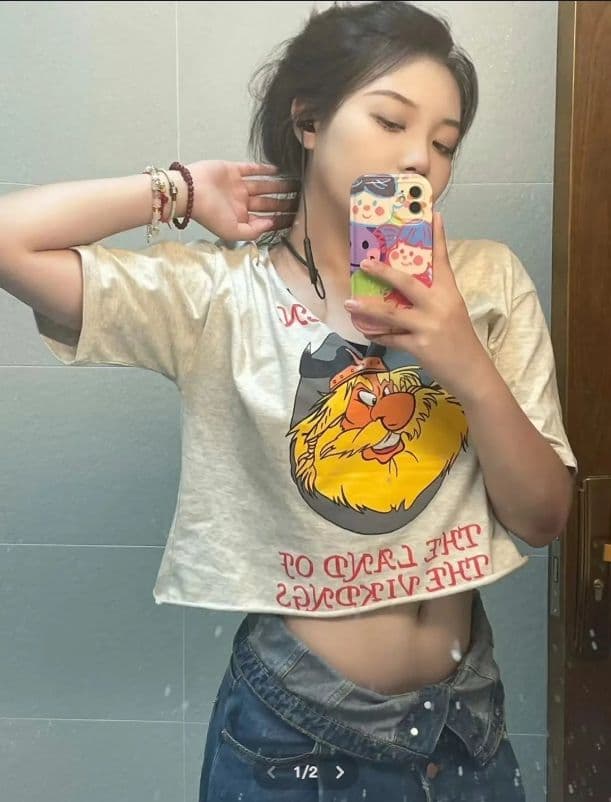 원본 품질 재미있는 알파벳 프린트 반팔 티셔츠 외국 가스 디자인 센스 V넥 맨위 상세 이미지 3