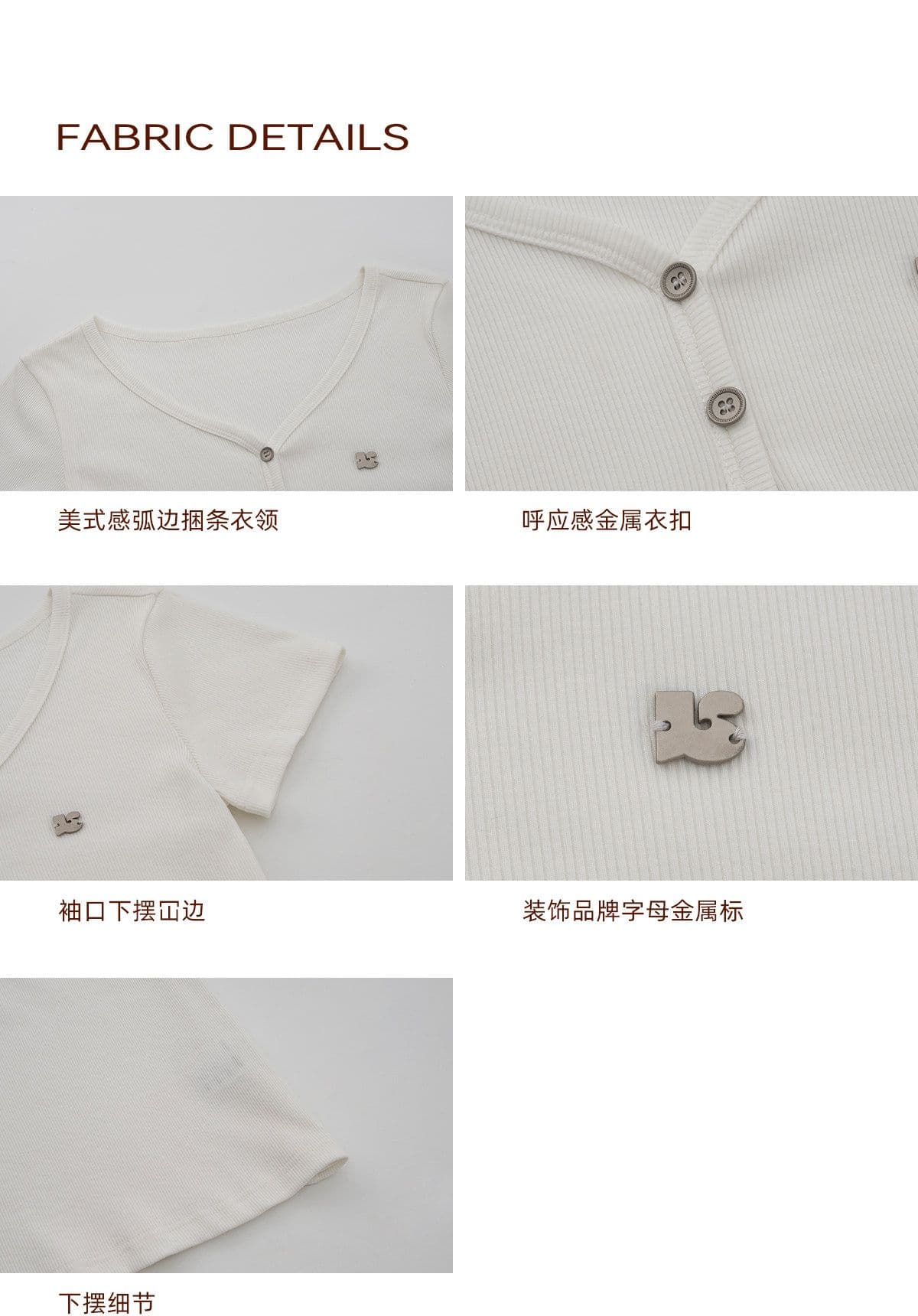 220 그램 물 부드러운 면 반팔 티셔츠 여성 의류 여름 새로운 몸매 가꾸기 슬림해 보이는 단추 V넥 한 첨부 된 의류 상세 이미지 10