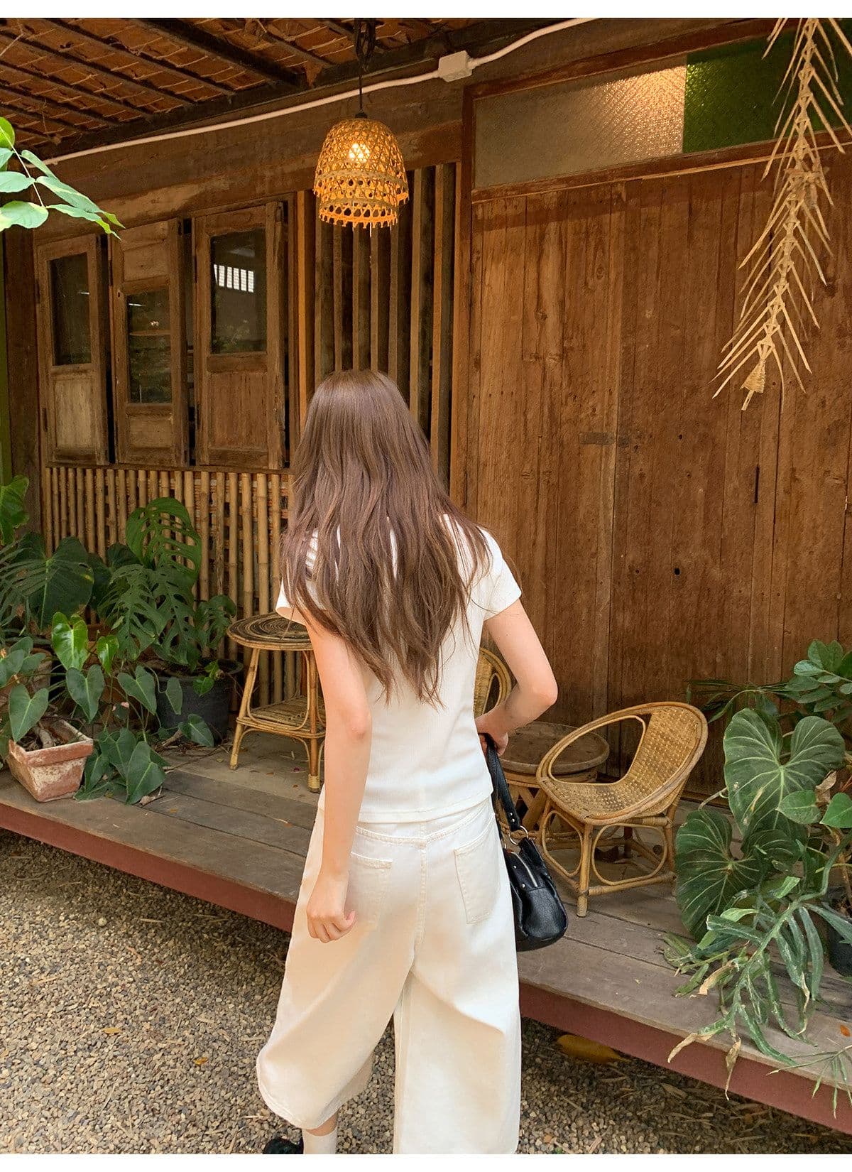 220 그램 물 부드러운 면 반팔 티셔츠 여성 의류 여름 새로운 몸매 가꾸기 슬림해 보이는 단추 V넥 한 첨부 된 의류 상세 이미지 23