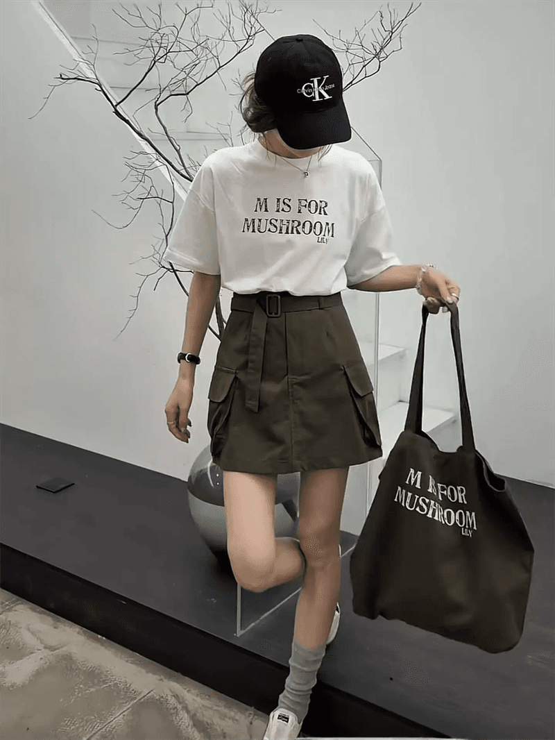 21 순면 210 그램 여름 드레스 반팔 티셔츠 여성 한국 스타일 빅 사이즈 루즈핏 상세 이미지 5