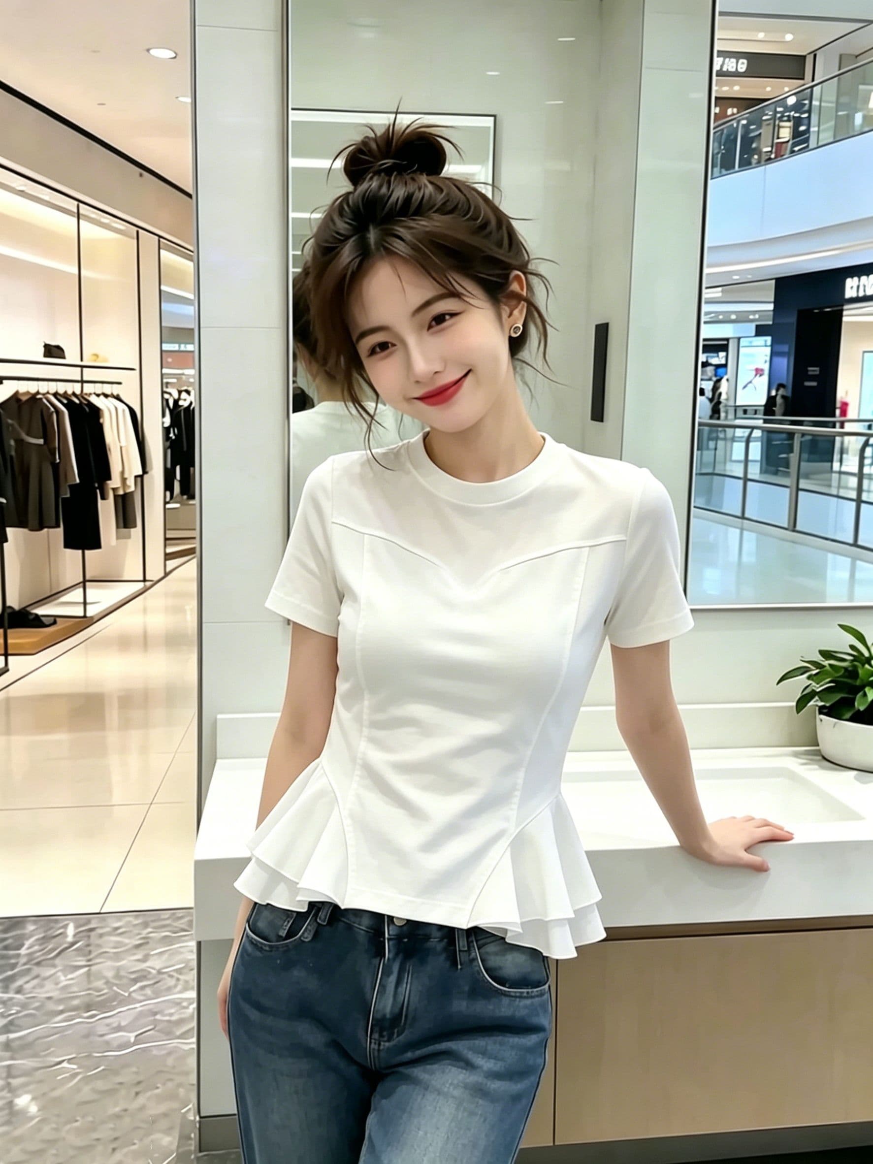210 그램 40 좋은 면 1 12026 여름 새로운 한국 스타일 반팔 티셔츠 여성 디자인 센스 상세 이미지 5